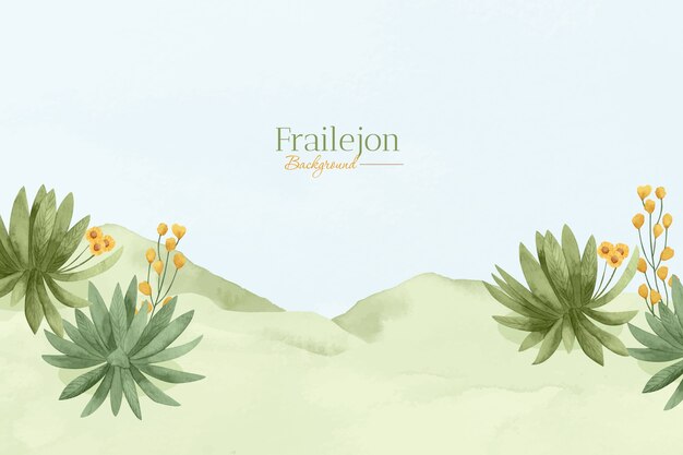 Free Vector watercolor frailejon plant background