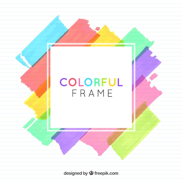 Free vector watercolor frame background