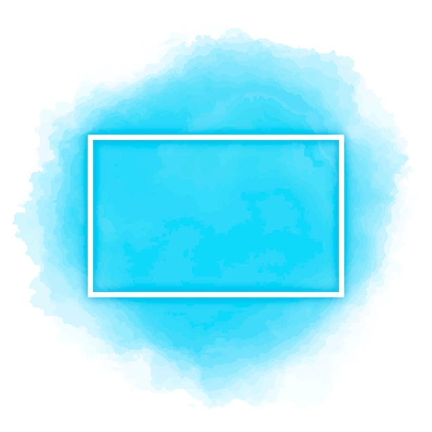 Free vector watercolor frame in blue color