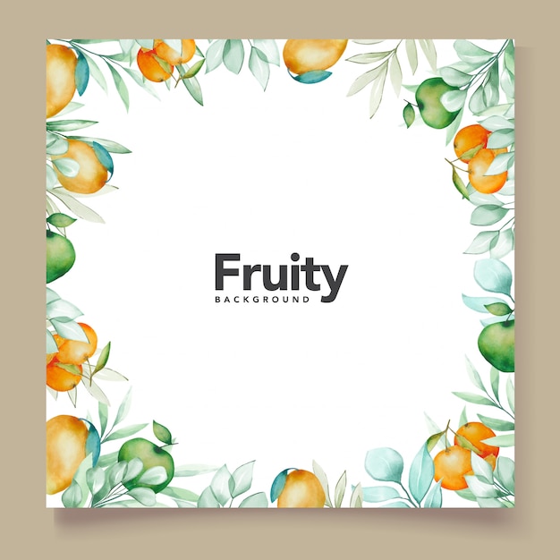 Free vector watercolor fruits background card theme