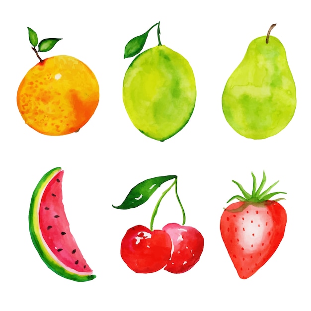 Watercolor Fruits Collection