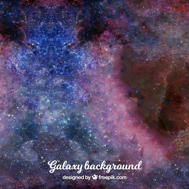 Free vector watercolor galaxy background