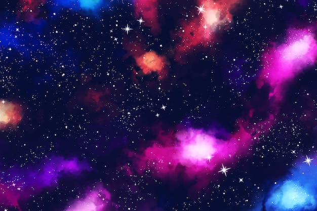 Watercolor galaxy background