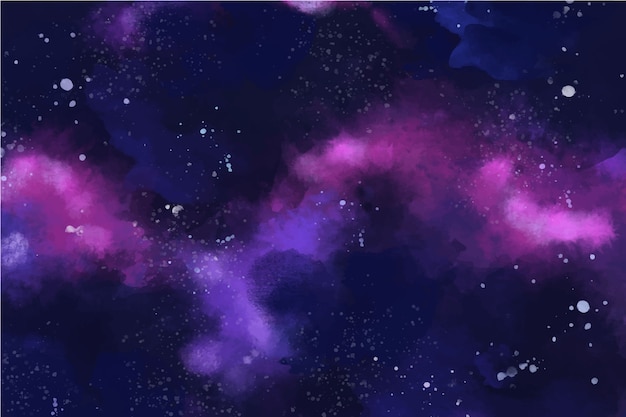 Free vector watercolor galaxy background