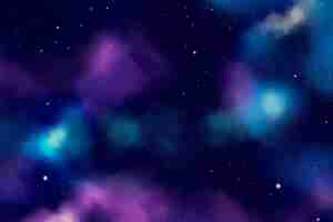 Free vector watercolor galaxy background