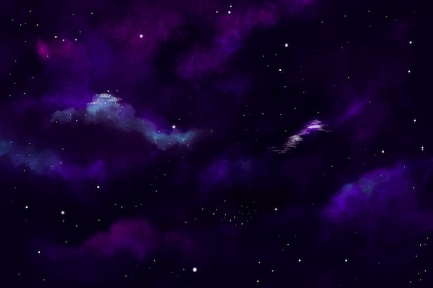 Free vector watercolor galaxy background