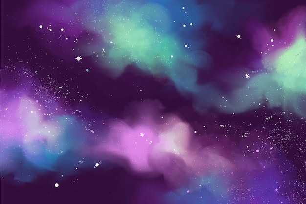 Watercolor galaxy background