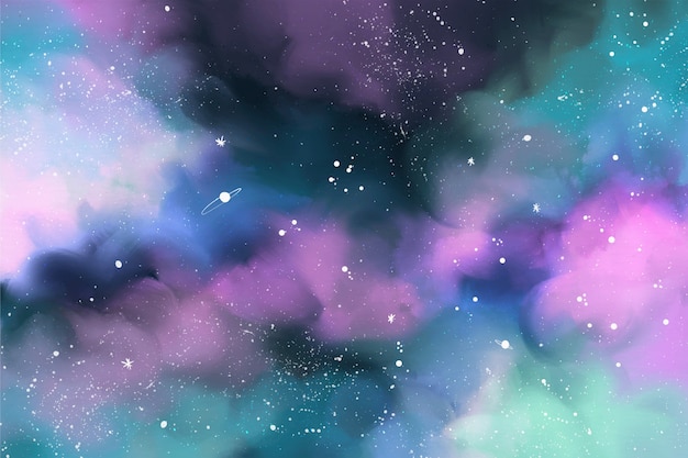 Watercolor galaxy background