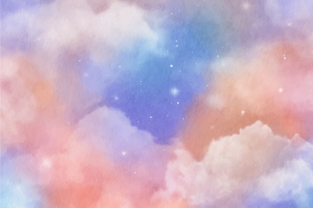 Free vector watercolor galaxy background