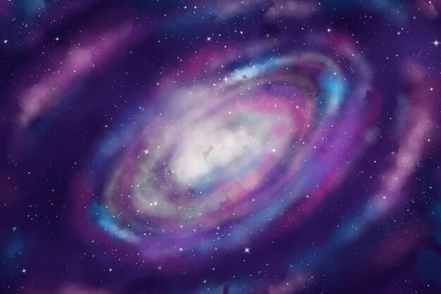 Watercolor galaxy background