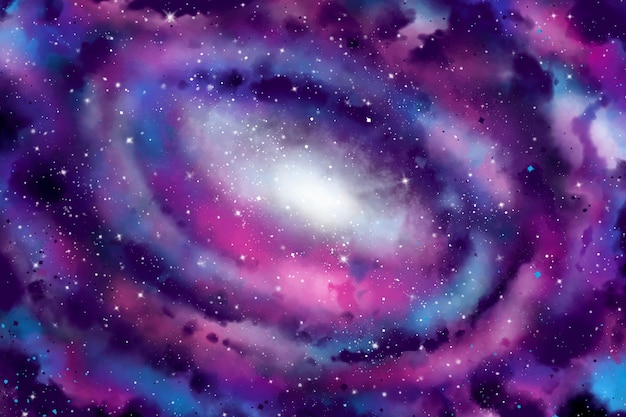 Watercolor galaxy background