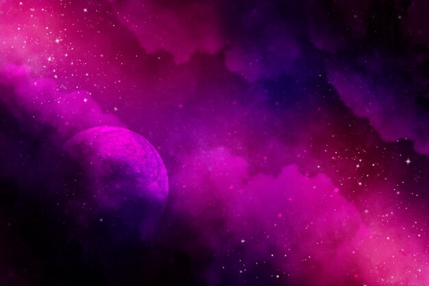 Watercolor galaxy background