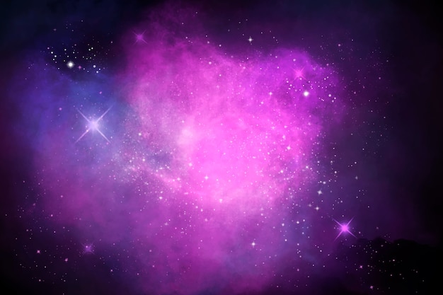 Free vector watercolor galaxy background