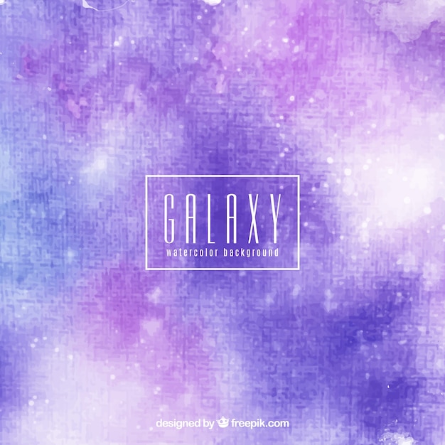 Free vector watercolor galaxy bright background