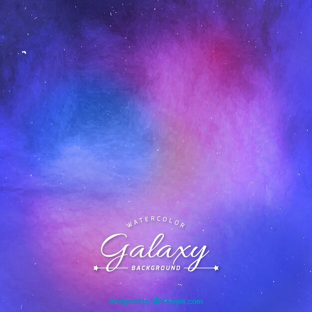 Watercolor galaxy colorful background