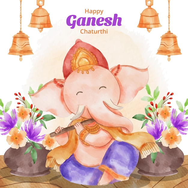 코끼리와 수채화 ganesh chaturthi 그림