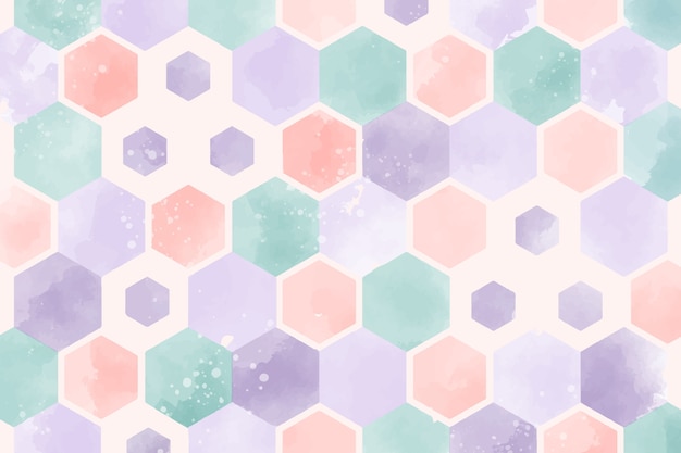 Watercolor geometric background