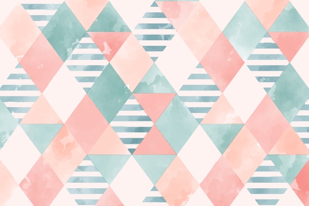 Free vector watercolor geometric background