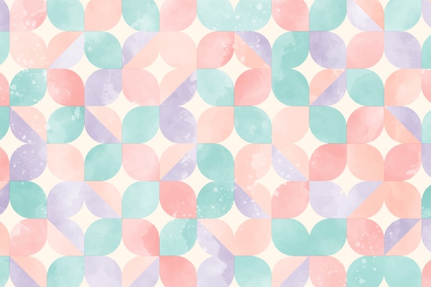 Watercolor geometric background