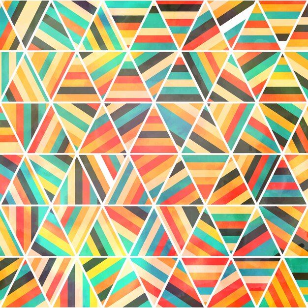 Watercolor geometric background