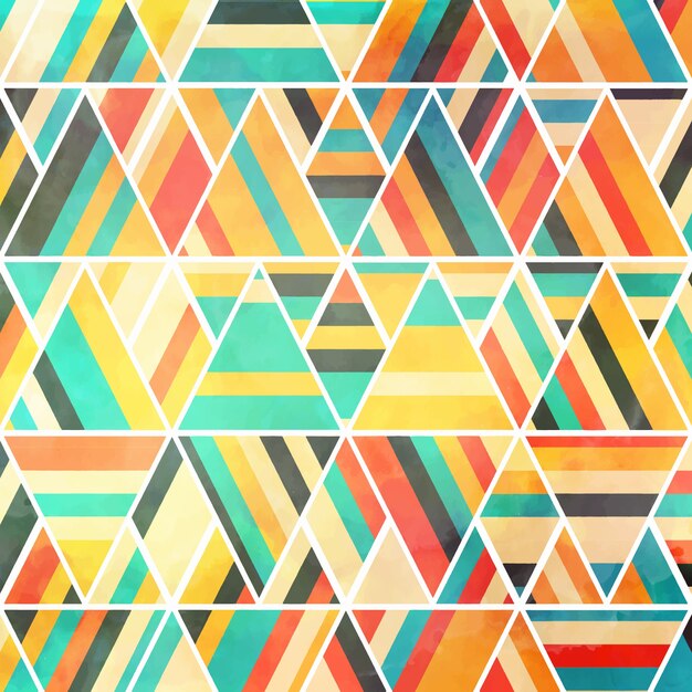 Watercolor geometric background