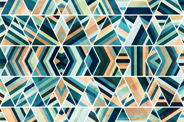 Watercolor geometric background