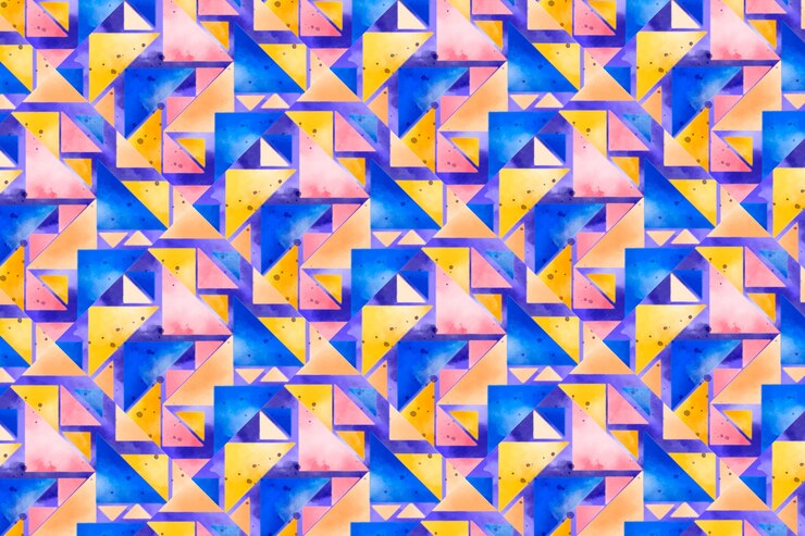 Free Vector watercolor geometric background