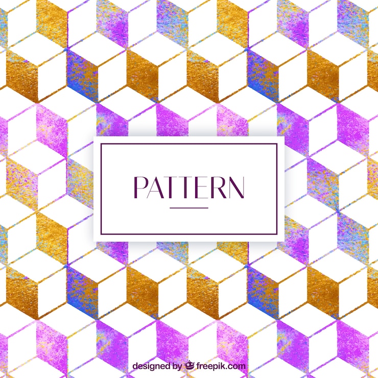 Free Vector watercolor geometric pattern