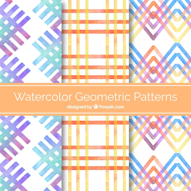 Free vector watercolor geometric pattern