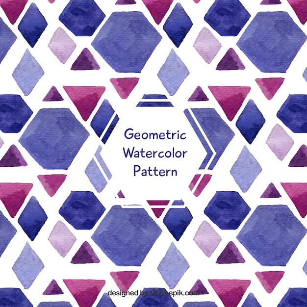 Free vector watercolor geometric pattern