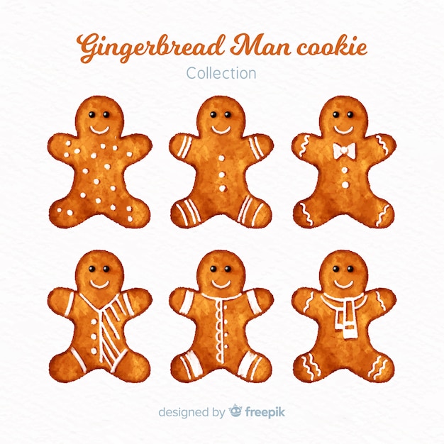 Watercolor gingerbread collection