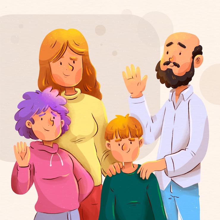 Бесплатный Вектор акварель глобальный день родителей иллюстрации
