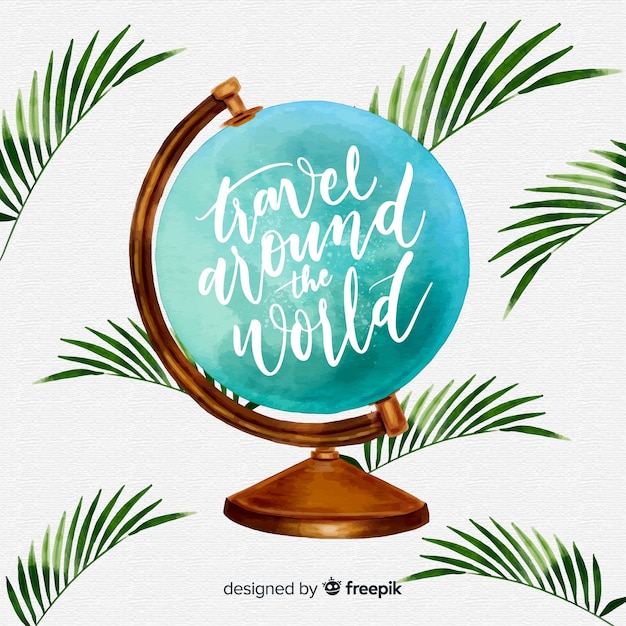 Free vector watercolor globe background