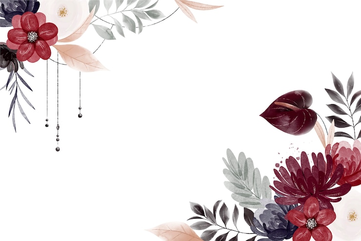 Free Vector watercolor gothic floral background