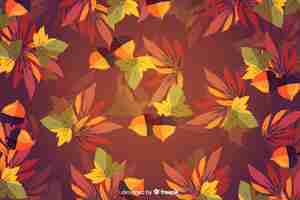 Free vector watercolor gradient autumn leaves background