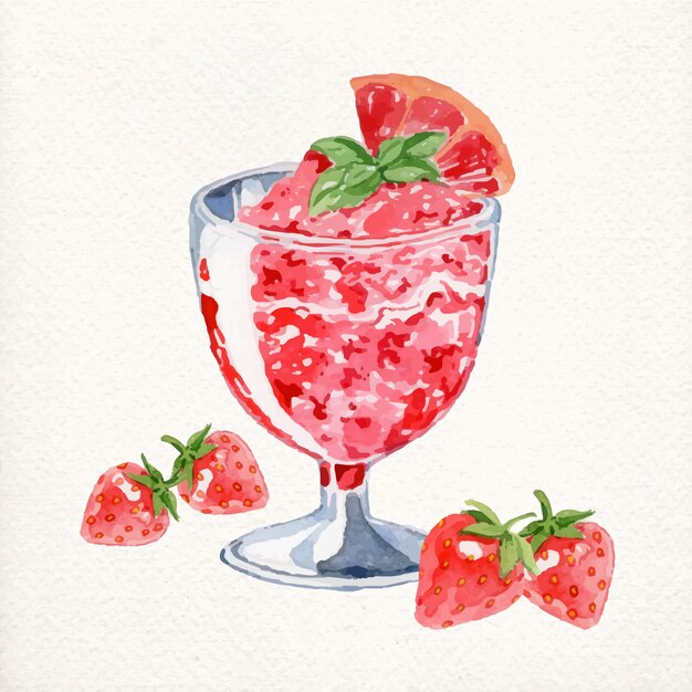 Watercolor granita illustration