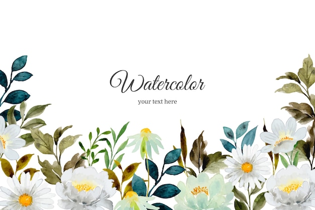 Watercolor gray flower garden background