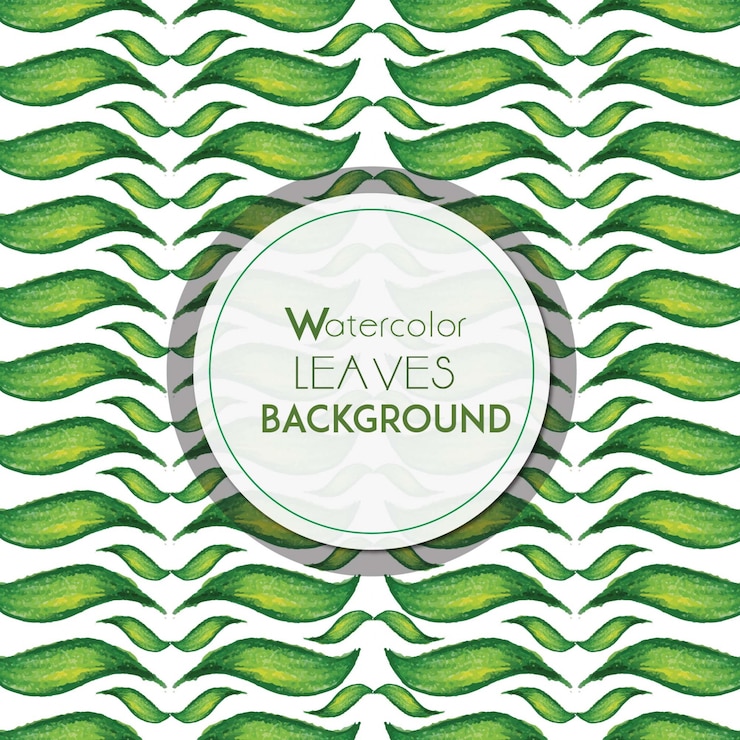 Free Vector watercolor green leaves background