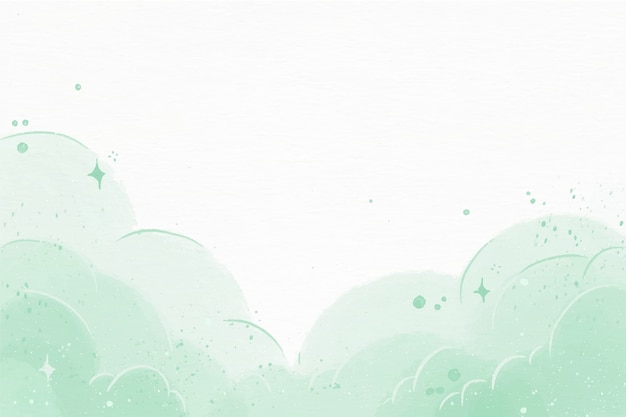 Free vector watercolor green and white background