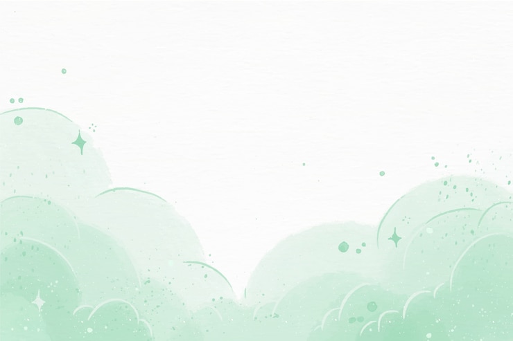 무료 Vector 수채화 녹색과 흰색 배경