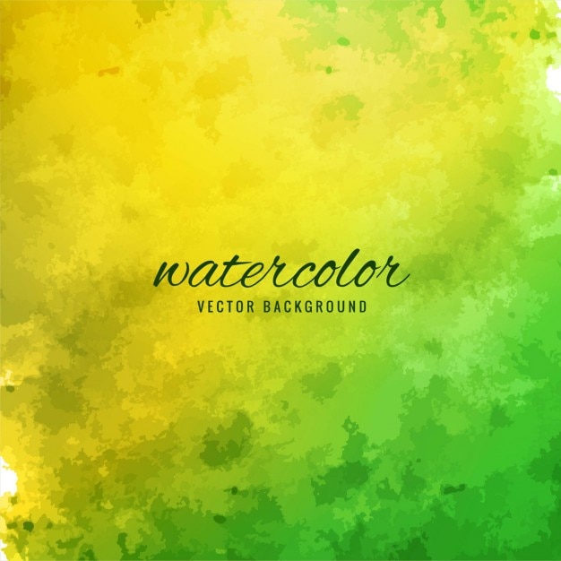 Free vector watercolor, green and yellow