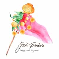 Free vector watercolor gudi padwa