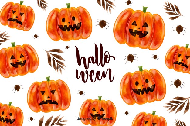 Watercolor halloween background