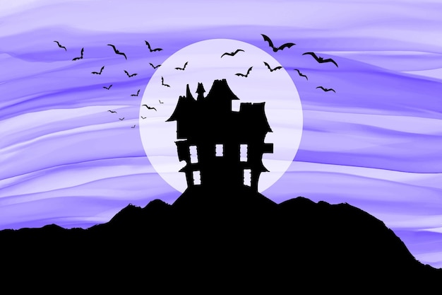 Бесплатное векторное изображение Акварельный фон хэллоуина