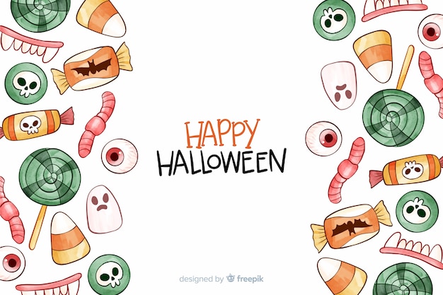 Watercolor halloween background