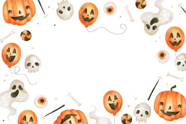 Free vector watercolor halloween background