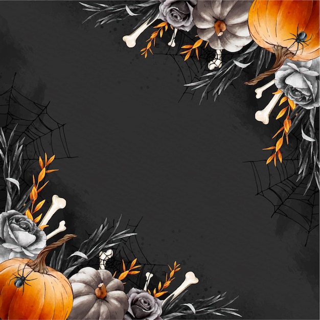 Free vector watercolor halloween background