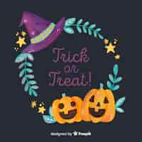 Free vector watercolor halloween frame