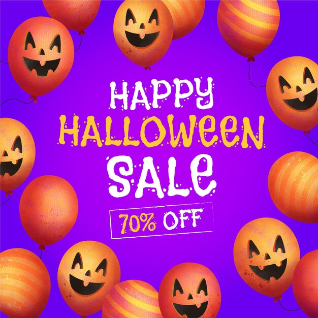 水彩のハロウィーン販売コンセプト