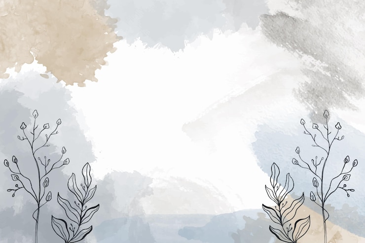 Free Vector watercolor hand drawn background with plants